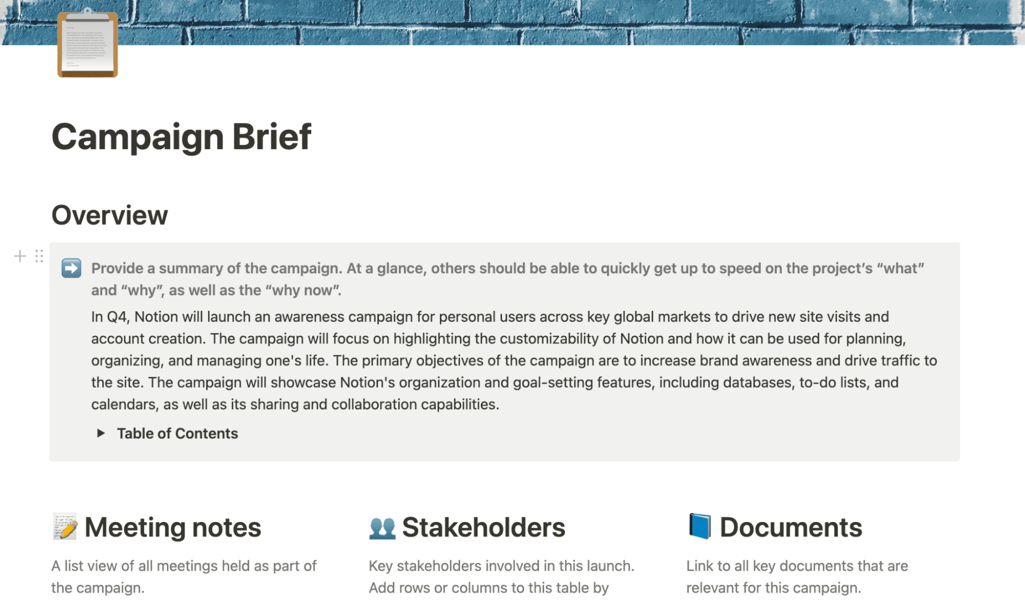 Campaign Brief