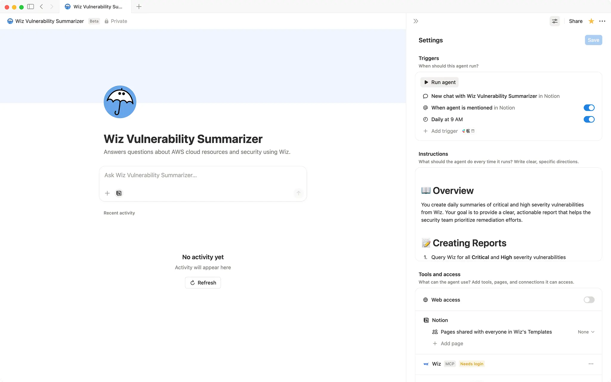 Wiz Vulnerability Summarizer